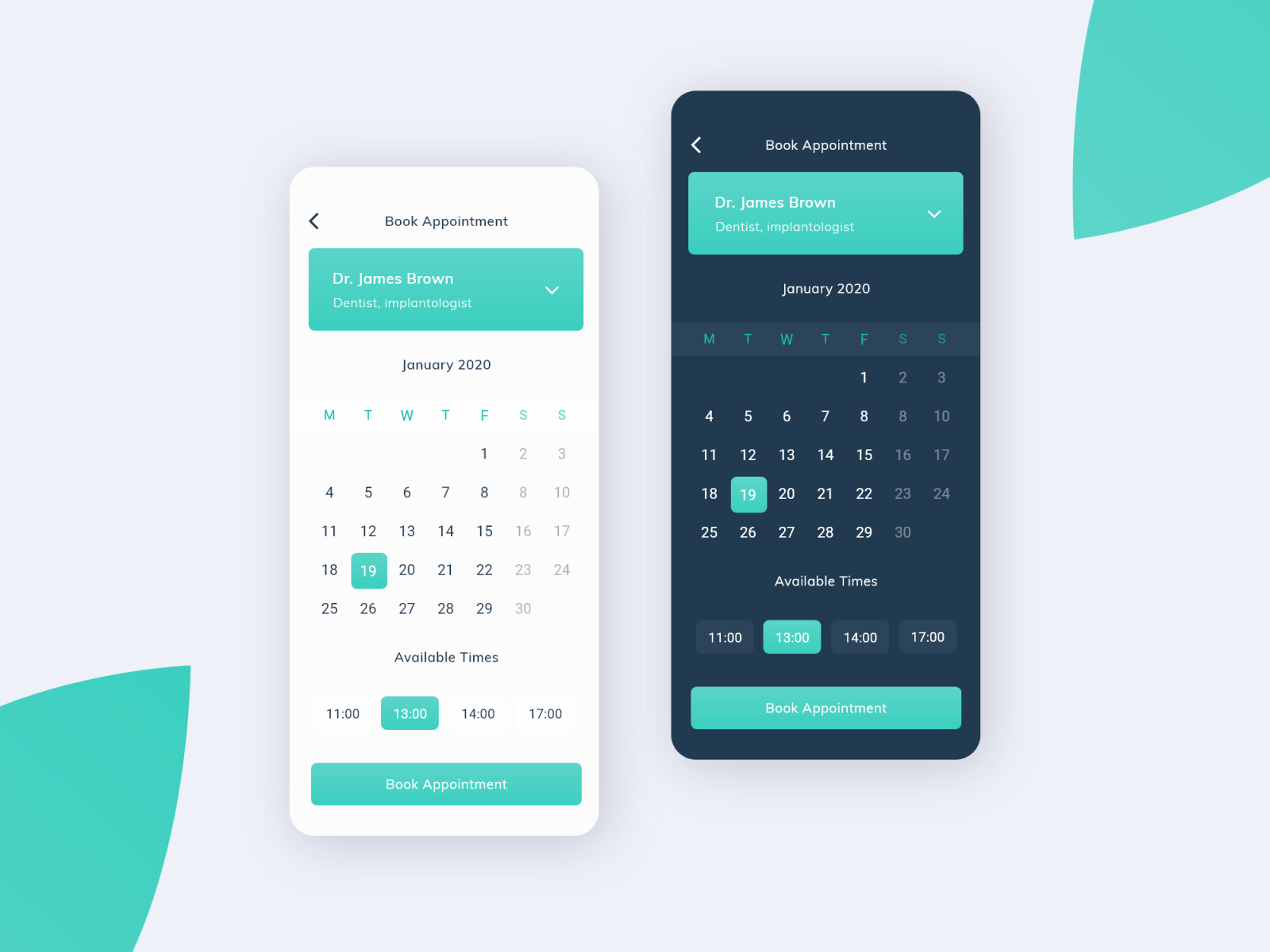 Doctor appointment booking app by Karina Kozinda on Dribbble