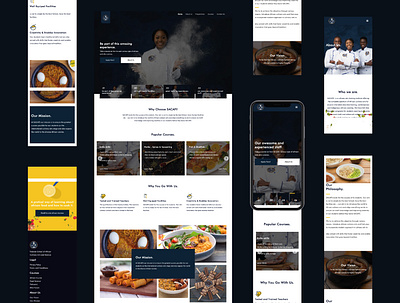 Telande School Of Culinary Arts branding cookbook cooking design ui ux web website