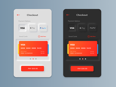 Cash App – Light and Dark Mode card checkout creditcard design mobile mobile app mobile app design mobile design mobile ui money app neumorphism ui