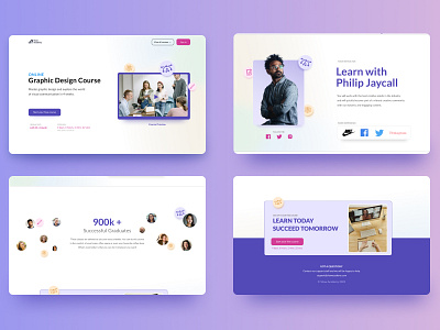 Shaw Academy Redesign clean colorful deal design education education website educational offer ui ux uxdesign website