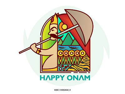 Happy Onam dribbble best shot festival happy illustration illustrator india keralatourism maveli onam onamart