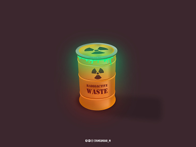Radioactive Waste 3d adobe dribbble dribbble shot illustration illustrator objects