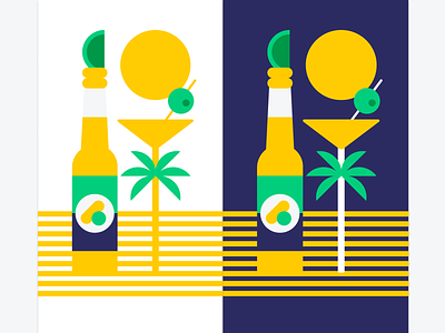 Partnerships group swag beach beer branding cocktail design game illustration print roll shesh-besh sunny towel typography vector