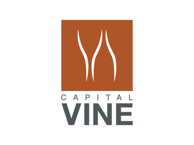 Capital Vine Logo branding identity logo logotype type wine wine glass