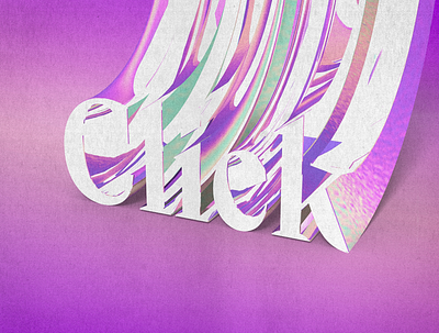 Click 3D Type 3d 3d type type typography