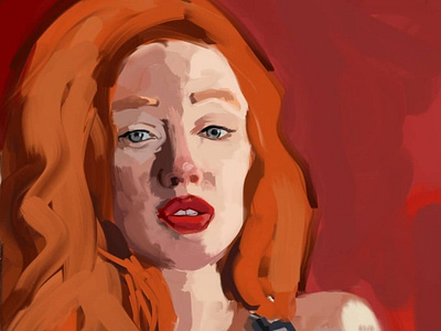 Red-Haired Girl art artist artwork beautiful colorful colorful art creative creativity design design art digital painting digitalart dribbble fine art girl girl character graphicdesign modern art red hair sketchbook