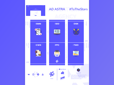 Advertising Agency / Design for Instagram branding design illustration instagram instagram post typography