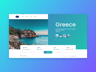 Travel Agency design landing page ui ux website