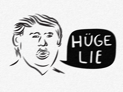 Huge Lie big lie huge logo trump