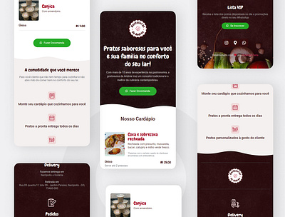Menu Online - Delivery Food interface design ui we website