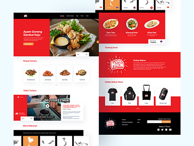 Hobby Makan Web Design app design application branding experience food app ui ui design uiux yellow