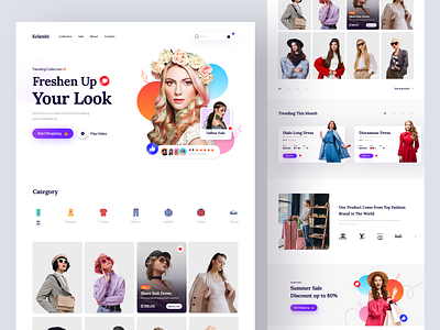Kelambi – Fashion Web clothing brand clothing company colorful cool fashion fashion style landing model online shop outfits photography style super model trend trend 2021 trend 2022 ui ux web design website