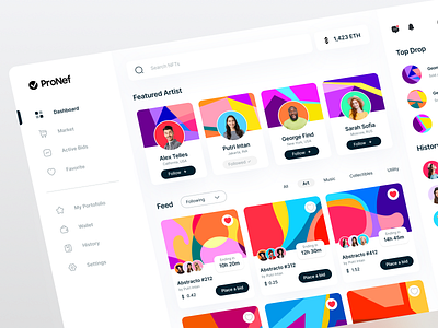 ProNef - Dashboard NFT by Alvian Teddy Cahya Putra 👨🏻‍🎨 for Keitoto on ...