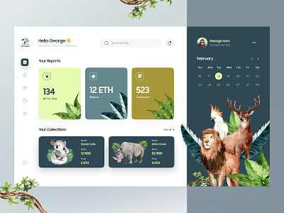 🦜 ZooTopia - Dashboard animal animal wild app design cool dashboard graphic design illustration management dashboard nature nft animal nft dashborad trend ui dashboard ui nft wild ui zoo