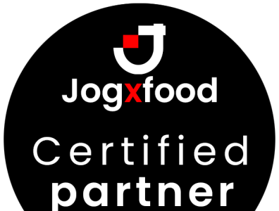 jogx food certified partner badge branding design illustration jogexpress jogx jogxfood jogxpress logo ui vector