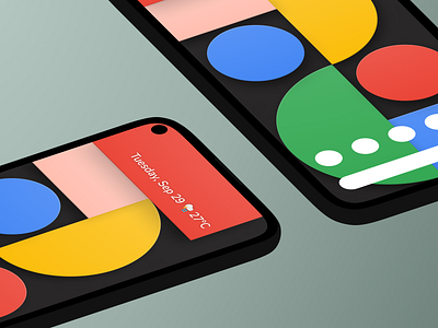 Google Pixel 5 device mockup frames