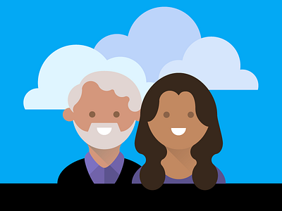 “This Week in Google” Googlified avatar clouds flat gina trapani illustration jeff jarvis material design people this week in google twig vector