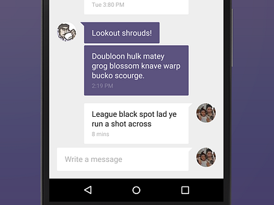 I be workin' on an app fer crew management android app figma management material design messaging wip work