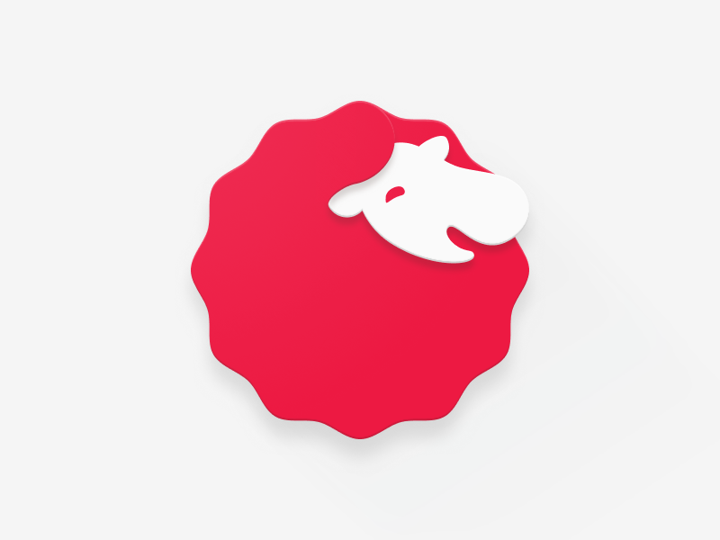 Baa, Baa, Red Sheep for Android material design stamp sheep offers icon happy fluffy figma deals bahbah baa animal