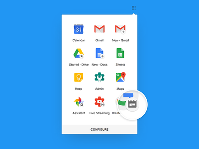 Shortcut Badges For G App Launcher badge chrome desktop google iconography interface material design paper ui