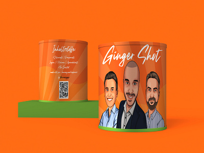 GingerShot Label Design 3dmockup ai design label labeldesign logo packagingdesign productpackaging