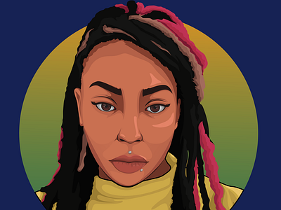 Avatar Cartoon Portrait of Stylish girl