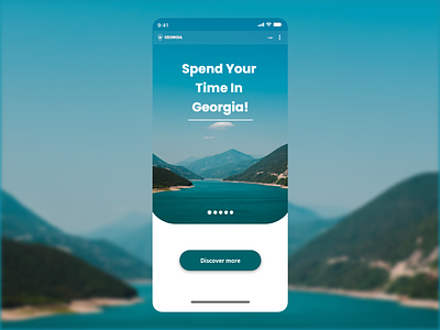 Travel Georgia Mobile app UI