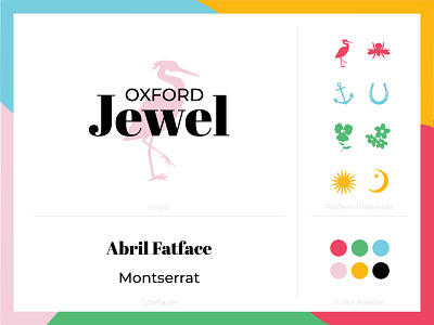 Oxford Jewel Brand Guide antique branding color palette jewel logo logotype pattern