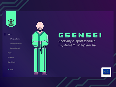 E-sensei product page design flat ui web