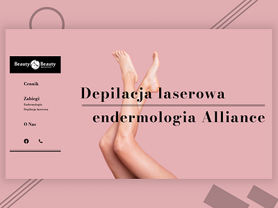 Beauty salon branding typography ui web