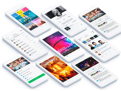 ShowApp app booking app branding design events app flat icon illustration minimal social media design ticket app ui user experience ux visual design web