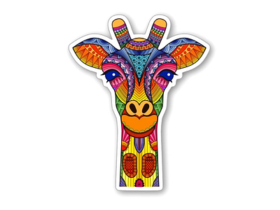 Sticker mania III adobe animals art artist branding design designer designinspiration dribbble dribble giraffe graphic designer illustration palette sticker stickers ui ux vector visual design