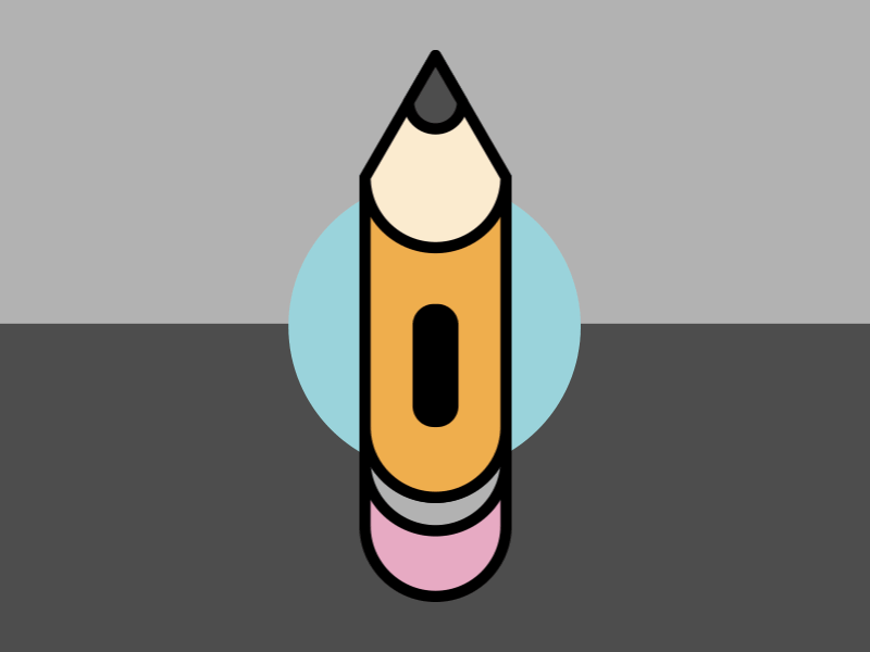 Pencil Doolin' Togglin' after effects animation doodle flat gif icon illustration illustrator line pencil tap toggle