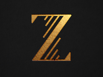 Z Lettermark black and gold lettermark logo logo desiger logotype
