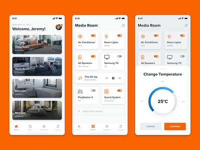 On/Off Switch - Daily UI Challenge #015 app cards challenge concept daily experience freebie home interface iphone mobile simple sketch smart temperature toggle ui ux