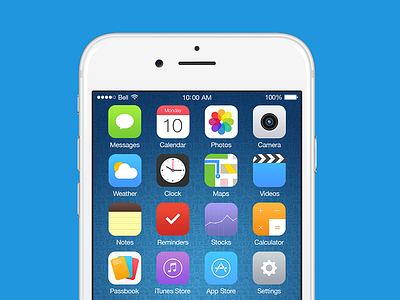 iOS 8 Redesign Preview app clean concept design ios iphone minimal mobile redesign simple ui user interface