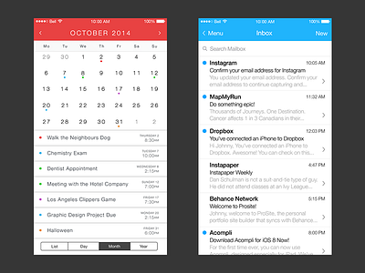 iOS 8 Redesign app clean flat interface ios iphone minimal mobile redesign simple ui user