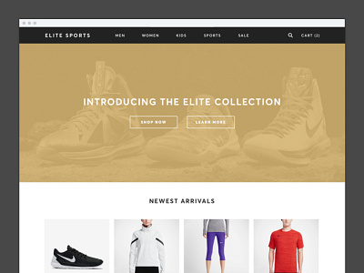 Elite Sports Apparel apparel clothing concept design experience interface store ui user ux web