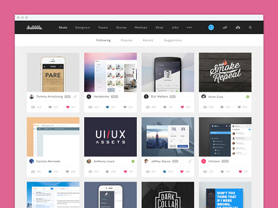 Dribbble Redesign concept design dribbble experience interface projects redesign shots ui user web website