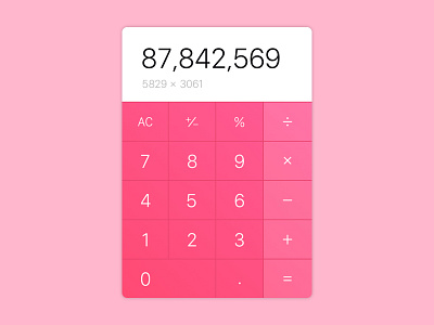 Calculator - Daily UI Challenge #004 app calculator challenge daily design interface minimal mobile simple ui ux web