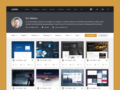 User Profile - Daily UI Challenge #006 app challenge daily design dribbble mobile profile redesign ui user ux web