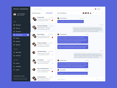 Direct Message - Daily UI Challenge #013 by Johnny Jakubowicz on Dribbble