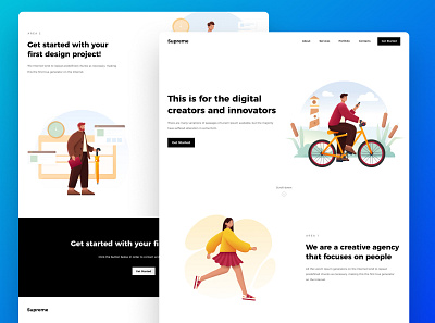 Let's Design a Landing Page UI in Figma app clean design figma figma design figmadesign flat ui web web design website white