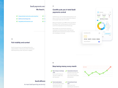 UI Design for Homepage business clean data graphs material minimal product saas shadows web design website white