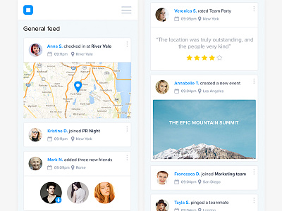 Social Feed UI app branding clean design flat ios iphone sketch ui web website white