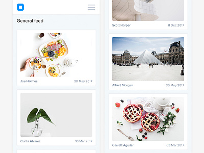 Photo Feed UI app branding clean design flat ios iphone sketch ui web website white