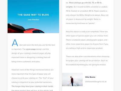 Blog UI app branding clean design flat ios iphone sketch ui web website white