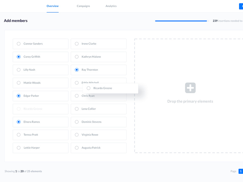 Add Members UI by Pierluigi Giglio on Dribbble