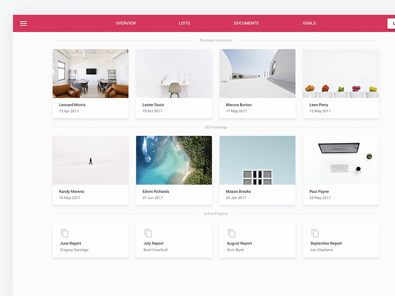 Visual Gallery from the Material UI Kit by Pierluigi Giglio on Dribbble