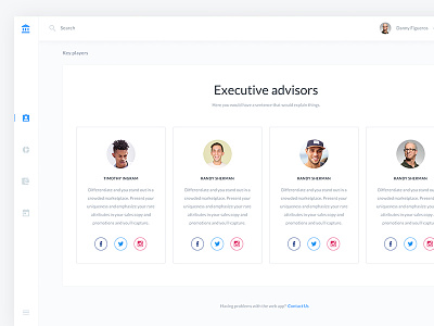 Executive Players UI Kit For Sketch And XD